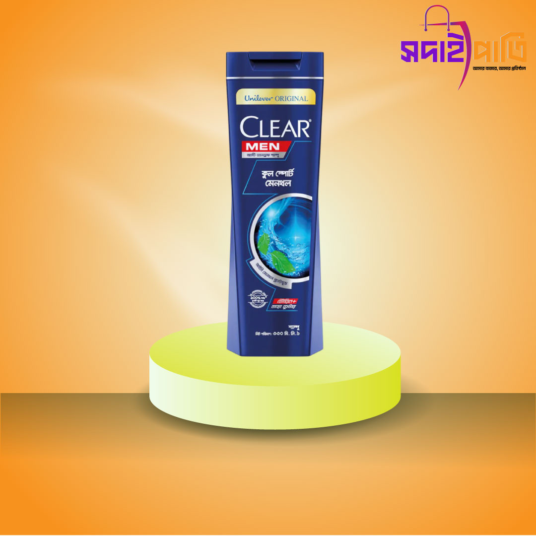 ক্লিয়ার ম্যান শ্যাম্পু কুল স্পোর্ট মেন্থল এন্ট্রি ডেনড্রফ ৩৩০ মিলি